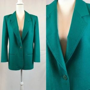 Vintage Jade Green 80’s Jacket | Pendleton wool